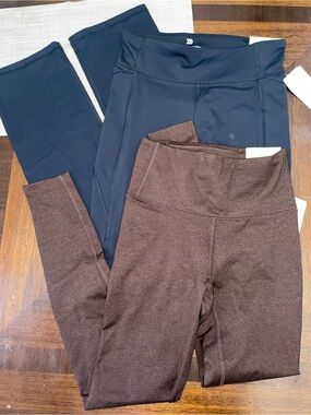 All In Motion Leggings Bundle Womens NWT Black Brown High Waisted Workout Pants